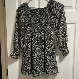 Art Class Black and White Floral Dress